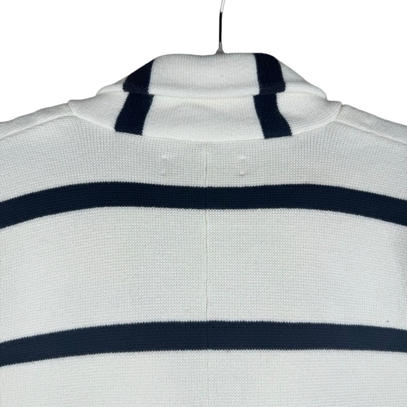 LOFT Women’s Navy Striped Cardigan Size XL Button closure - Picture 9 of 9